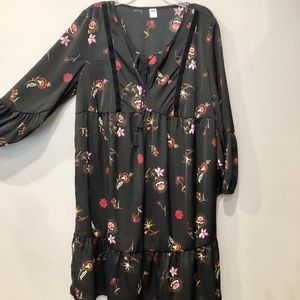 Black floral dress